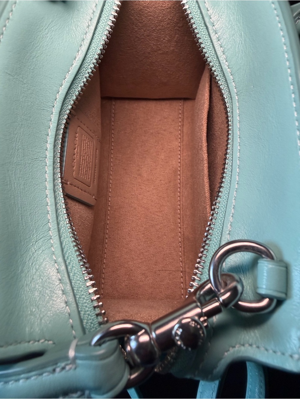 Coach Mint Green Signature Mini Satchel brand new - Picture 5 of 8